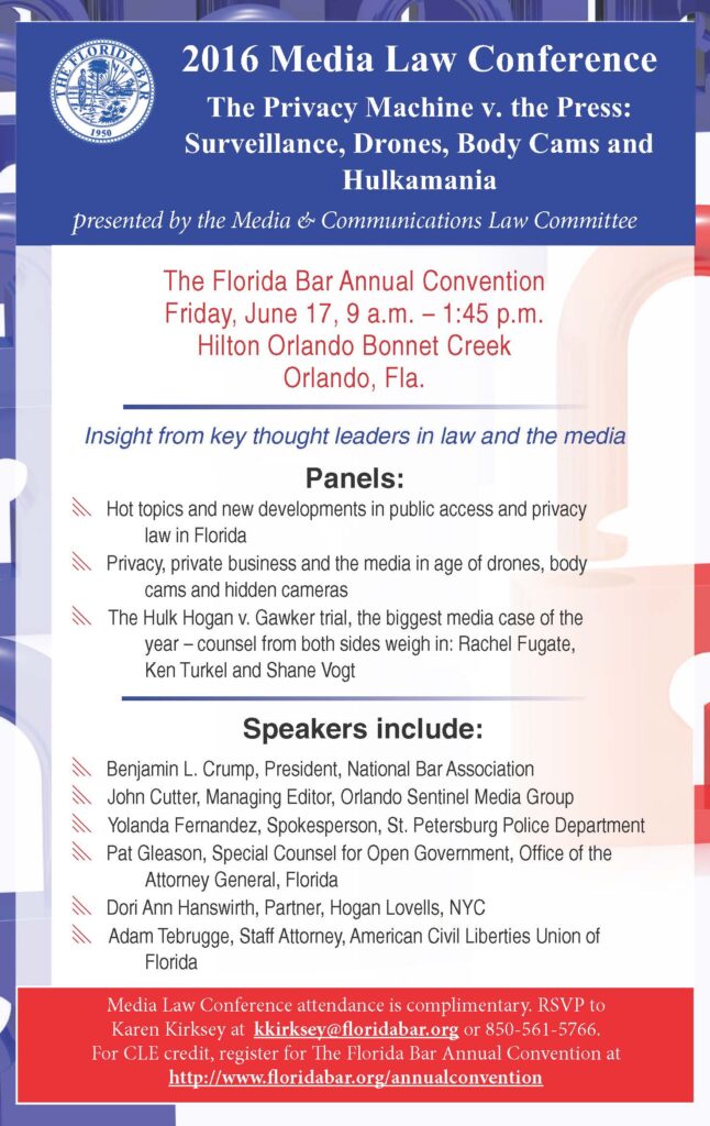 Media Law Conference Flyer 2016